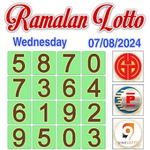 Carta Ramalan 4D for Wednesday 07 August 2024